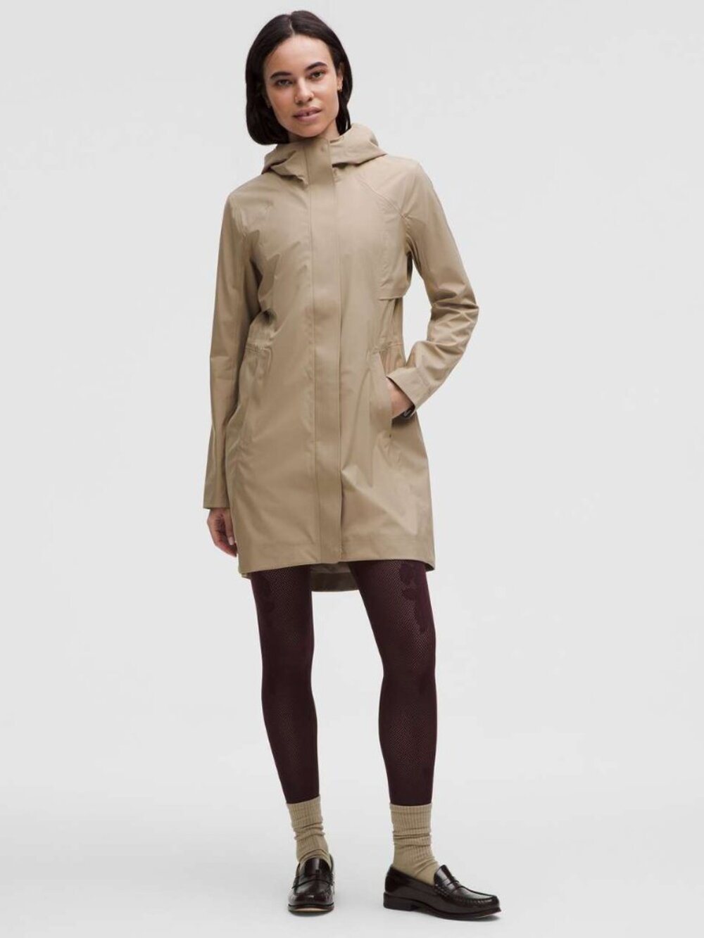 Lululemon Rain Rebel Jacket in Sheer Oak Color